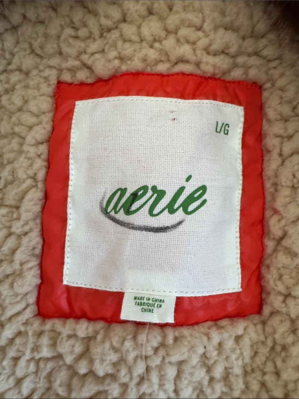 Aerie Orange Quilted Oversized Puffer Jacket with Faux Fur Collar - Picture 2 of 8